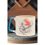 giftkonsept Japon Art Geleneksel Baskılı Japon Sanatı Anime Manga Doğum Günü Hediye Mavi Kulplu Kupa Bardak, QBT5297