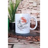 giftkonsept Japon Art Geleneksel Baskılı Japon Sanatı Anime Manga Hediye Baskılı Kupa Bardak, QBM5297