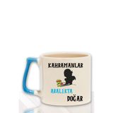 giftkonsept Kahramanlar Bu Ayda Doğar Baskılı Eş Arkadaş Baba Doğum Babalar Gününe Hediyelik Kulplu Kupa Bardak, Mavi-12