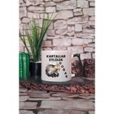 giftkonsept Kartallar Eylülde Doğar Baskılı Doğum Günü Hediyelik Renkli Kulplu Fincan Kupa Bardak, QBLK5958