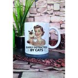 giftkonsept Kedi Komik Esprili Kedisever Kedi Sahibi Eğlenceli Hediyelik Baskılı Çay Kahve Sunum Kupa Bardak, QBM5741