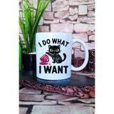 giftkonsept Kedi Komik Modern Esprili Kedisever Kedi Sahibi Dizaynı Hediye Baskılı Kupa Bardak, QBM5725