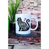 giftkonsept Kedi Komik Zeki Esprili Kedisever Kedi Sahibi Akıllıca Hediye Baskılı Kupa Bardak, QBM5731