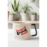 giftkonsept Kırmızı Yazılı Efsaneler Eylülde Doğar Baskılı Doğum Günü Hediyelik Siyah/Kırmızı Kulp Kupa Bardak