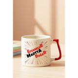 giftkonsept Kırmızı Yazılı Efsaneler Martta Doğar Baskılı Doğum Günü Hediyelik Siyah/Kırmızı Kulp Kupa Bardak, QBLK8264