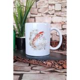 giftkonsept Koi Balığı İlüstrasyon 1 Baskılı Japon Sanatı Anime Zen Hediye Baskılı Kupa Bardak, QBM5292