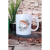 giftkonsept Koi Balığı İlüstrasyon 3 Baskılı Anime Manga Koi Çizimi Hediye Baskılı Kupa Bardak, QBM5294