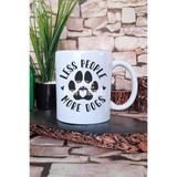 giftkonsept Less People More Dogs Temalı Köpeksever Hediyelik Baskılı Çay Kahve Sunum Kupa Bardak, QBM5804