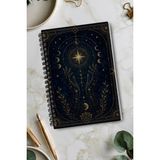 giftkonsept Mistik Ay Evreleri Konseptli 50 Yaprak 100 Sayfa Sprialli Defter - Renkli - A5 - Çizgisiz