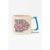 giftkonsept My brain has left the chat Komik Beyin Arkadaşa Doğum Günü Hediye Mavi Kulplu Kupa Bardak, QBT5125