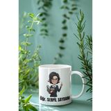 giftkonsept Öğretmenler Günü-3, Hediyelik, Özelleştirilebilir İsim Baskılı Beyaz Seramik Kupa Bardak, QBM2120