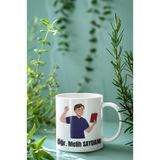 giftkonsept Öğretmenler Günü-4, Hediyelik, Özelleştirilebilir İsim Baskılı Beyaz Seramik Kupa Bardak, QBM2121