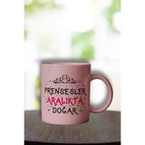 giftkonsept Prensesler Aralıkta Doğar Baskılı Doğum Günü Özel Gün Hediyelik Pembe Kupa Bardak, QBMPM5993