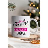 giftkonsept Prensesler Aralıkta Doğar Baskılı Pembe Taç Detaylı Doğum Günü Hediyelik Kupa Bardak, QBM8268