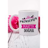 giftkonsept Prensesler Martta Doğar Baskılı Pembe Taç Detaylı Doğum Günü Hediyelik Kupa Bardak, QBM8268