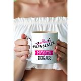 giftkonsept Prensesler Mayısta Doğar Baskılı Pembe Taç Detaylı Doğum Günü Hediyelik Kupa Bardak, QBM8268
