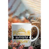 giftkonsept Prensesler Mayısta Doğar Baskılı Sarı Taç Detaylı Doğum Günü Hediyelik Kupa Bardak, QBM8267