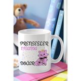 giftkonsept Prensesler Nisanda Doğar Taçlı Kedi Baskılı Doğum Günü Hediyelik Kupa Bardak, QBM2539