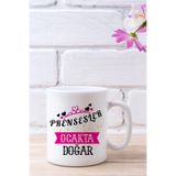 giftkonsept Prensesler Ocakta Doğar Baskılı Pembe Taç Detaylı Doğum Günü Hediyelik Kupa Bardak, QBM8268