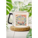 giftkonsept Ramen İlüstrasyon Kedi 2 Baskılı Sevimli Japon Anime Doğum Günü Hediye Siyah Kulplu Kupa Bardak, QBT5278