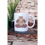 giftkonsept Ramen Tiger 1 Baskılı Japon Kaplan Noodle Anime Sanatı Hediye Baskılı Kupa Bardak, QBM5299