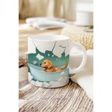 giftkonsept Sevimli Hayvanlar Labrador Retriever Köpek 3D Tasarım Görünümlü Baskılı Kupa Bardak Mug, QBM2446