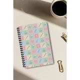 giftkonsept Sevimli Okul Temalı Pastel Renkli 50 Yaprak 100 Sayfa Sprialli Defter - A4 - Çizgisiz