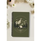 giftkonsept Spiralli Defter A5 Doğa ve Macera Temalı Minimalist 100 Sayfa Çizgisiz
