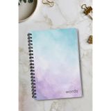 giftkonsept Spiralli Defter A5 Suluboya Geçişli Tasarım 100 Sayfa Çizgisiz