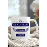 giftkonsept Taç ve Yıldız Desenli Efsaneler Nisanda Doğar Baskılı Eş, Arkadaş Doğum Günü Hediyelik Kupa Bardak, Lacivert-04NİSAN