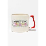giftkonsept "Thanks, it's the trauma" Komik Travma Arkadaşa Doğum Günü Hediye Kırmızı Kulplu Kupa Bardak, QBT5128