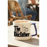 giftkonsept The Docfather Baskılı Komik Doktor Sağlık Çalışanı Hediyesi Renkli Kulplu Kupa Bardak, QBLK2597