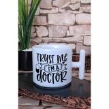 giftkonsept Trust Me I'm A Doctor Tıp Bayramı Doktora Baskılı Hediyelik T Kulplu Latte Fincanı Kupa Bardak, QB1L2405
