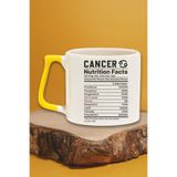 giftkonsept Yengeç Burcu Cancer Nutrition Facts Komik Sarı Kulplu Kupa Bardak Doğum Günü Hediyesi, QBT5201