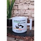 giftkonsept Yoluma Devam Ederim - Panda Baskılı Hediyelik Eğlenceli T Kulplu Latte Fincanı Kupa Bardak, QB1L1812