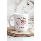 giftkonsept You're The Sugar To My Tea Sevgiliye Hediye Komik Baskılı Sevgili Kupa Bardak, Karışık