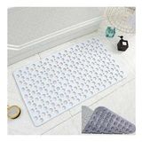 GiftMatikCenter Karree Design BEYAZ 66 Vantuzlu Banyo Duş Kaydırmaz Paspas