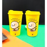 Giftmoda 2'li Dobarlan Bıragma Gendini Tasarımlı Plastik Kahve Bardağı - 00-Siyah - Beyaz