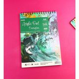 Giftmoda A4 Spiralli Akrilik Sketchbook Resim Defteri – 300GR | 15 Yaprak - Karışık Renkler