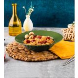 giftmoda Ahşap Chopstick Ve Noodle Makarna Tabağı Set Yeşil