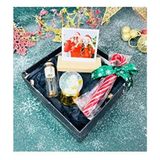 giftmoda Altınyaldızlı Melek Kar Küresi Fotoğraf Tutucu Dilek Şişesi Ve Baston Şeker Yılbaşı Seti