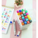 Giftmoda Bam Çift Taraflı 24'lü Marker Kalem Seti – Taşıma Kutulu