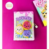 Giftmoda Cookies - Donut Peluş Kapaklı Kilitli Defter - --