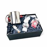 giftmoda Gümüş Kupa Dilek Şişesi Mini Disko Lamba Kokulu Mum Ve Mini Beyaz Melek Kar Küresi Yılbaşı Seti