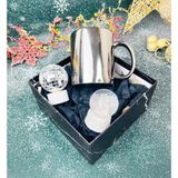 Giftmoda Gümüş Kupa Mini Disko Gece Lambası ve Mini Melek Kar Küresi Yılbaşı Seti - Renkli