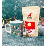 giftmoda Mutlu Noeller Tasarımlı Kupa Filtre Kahve Ve Dilek Şişesi Yılbaşı Seti