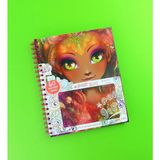 Giftmoda Pop Girl Boyama Kitabı – 60 Sayfa Spiral Defter – Karakter ve Mandala Desenli Boyama Kitabı - Karışık Renkler