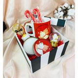 Giftmoda Sevimli Aşık Kediler Tasarımlı Mum Kupa ve Altınyaldızlı Melek Kar Küresi Set - Renkli