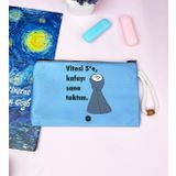 giftmoda Vitesi 5'e Kafayı Sana Taktım Tasarımlı Bez Kalemlik Cüzdan