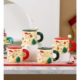 Giftmoda Yılbaşı Figürlü Mıknatıslı Seramik Kupa